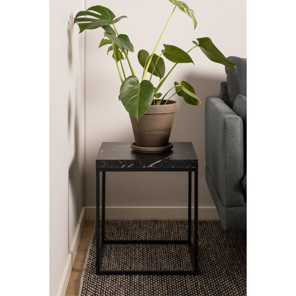 Odkládací stolek s deskou v dekoru mramoru 40x40 cm Barossa – Actona-image-1