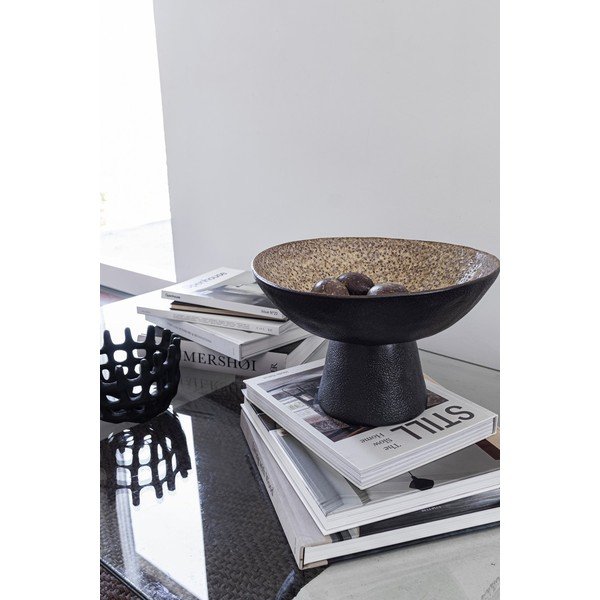 Černá/béžová mísa z kameniny ø 31,5 cm By Hand  – Mette Ditmer Denmark-image-2