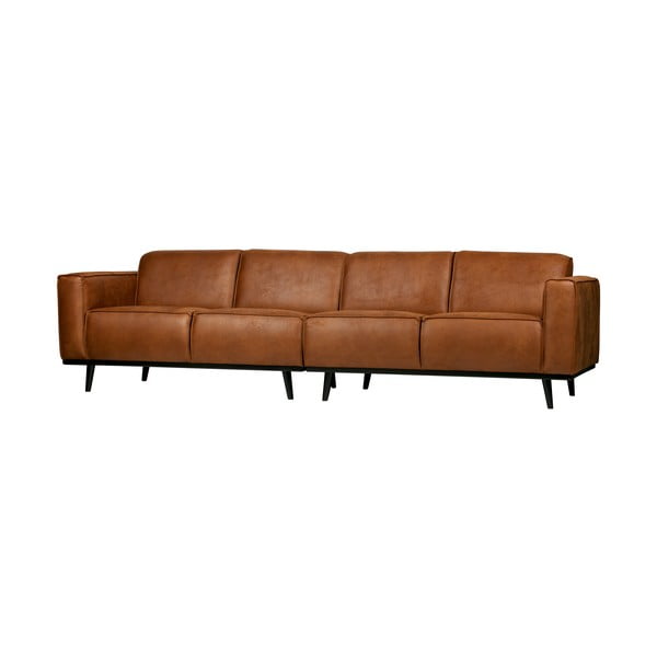 Hnědá pohovka z imitace kůže 280 cm Statement – WOOOD-image-2