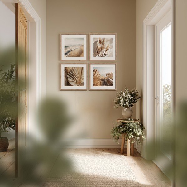 Tištěné obrazy v sadě 4 ks s rámem 30x30 cm Boho Dreams – Styler-image-1