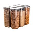 Plastové dózy v sadě 6 ks na potraviny Fresco – Hermia