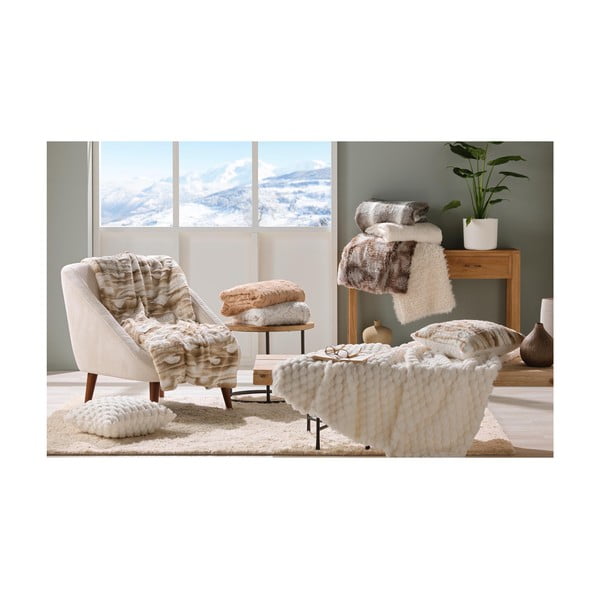 Bílá deka z umělé kožešiny 125x150 cm Mouton – douceur d'intérieur-image-3