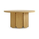 Kulatý konferenční stolek s deskou v dubovém dekoru v přírodní barvě 78x78 cm Soft – Woodman