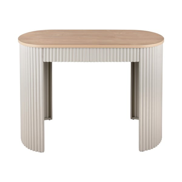 Béžový kovový konzolový stolek 40x100 cm Estriado  – Leitmotiv