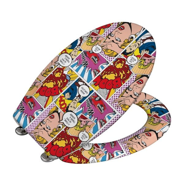 WC sedátko se snadným zavíráním Wenko Pop Art, 45 x 37,5 cm-image-1