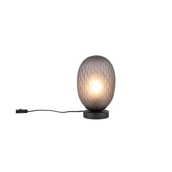 Matně černá stolní lampa se skleněným stínidlem (výška 28,5 cm) Facette – Trio-image-4