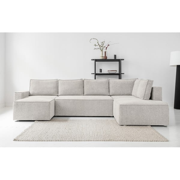 Krémová rozkládací rohová pohovka (pravý roh) Brave Dave – Miuform-image-1