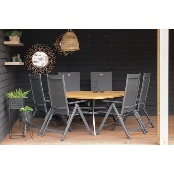 Tmavě šedá kovová zahradní židle Aruba – Hartman-image-4