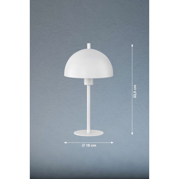 Bílá stolní lampa s kovovým stínidlem (výška 33,5 cm) Kia – Fischer & Honsel-image-3
