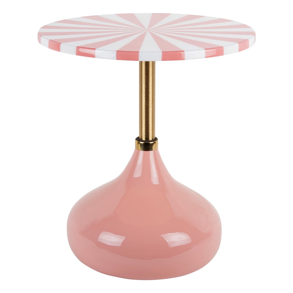 Kovový kulatý odkládací stolek ø 41 cm Candy Swirl – Leitmotiv