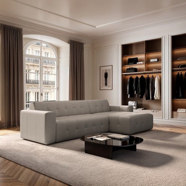 Světle hnědá rohová pohovka (pravý roh/s lenoškou) Tuil – Rodier-image-1