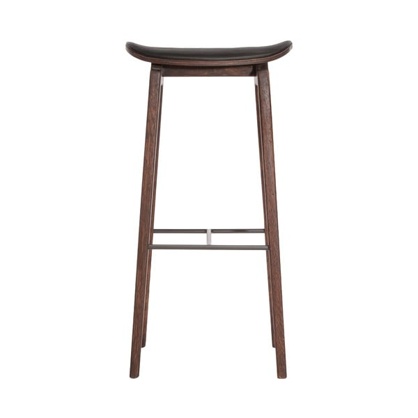 Hnědá barová židle z dubového dřeva NORR11 NY11, 75 x 30  cm