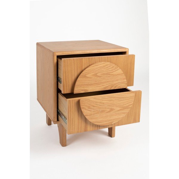 Noční stolek v dekoru dubu v přírodní barvě Groove – Zuiver-image-3