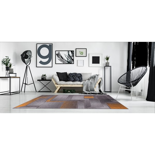 Koberec v okrově žluté a šedé barvě 160x230 cm Meteo – FD-image-1