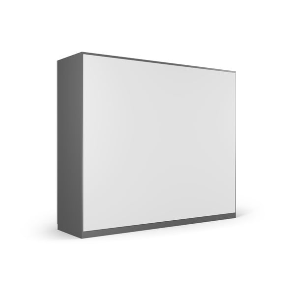 Tmavě šedá šatní skříň se zrcadlem a s posuvnými dveřmi 250x215 cm Lisburn - Cosmopolitan Design-image-4