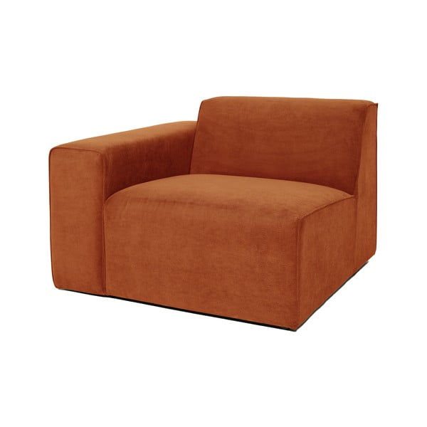 Oranžový manšestrový modul pohovky (levý roh) Sting - Scandic-image-2