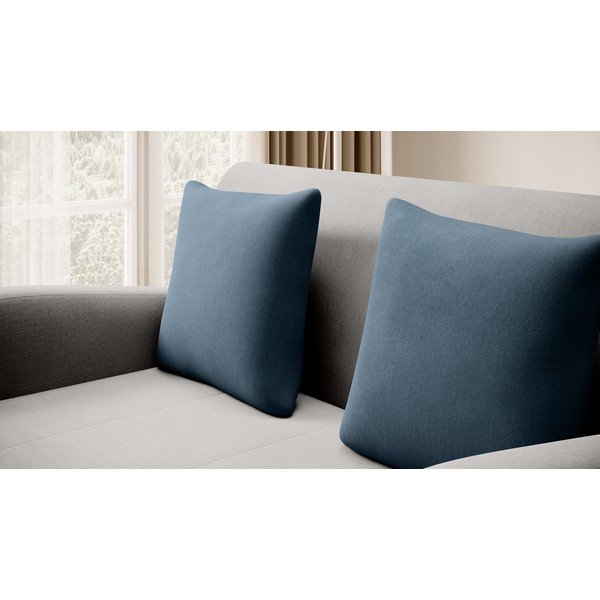 Modrá/světle šedá sametová rozkládací pohovka 130 cm Ario – ELTAP-image-4