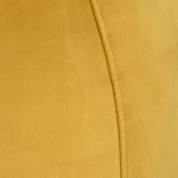 Žlutý sametový puf Actona Mie, ⌀ 60 cm-image-1