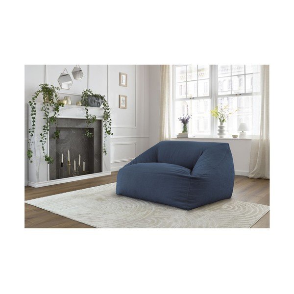 Tmavě modrý manšestrový sedací vak Lilibet – Bobochic Paris-image-1