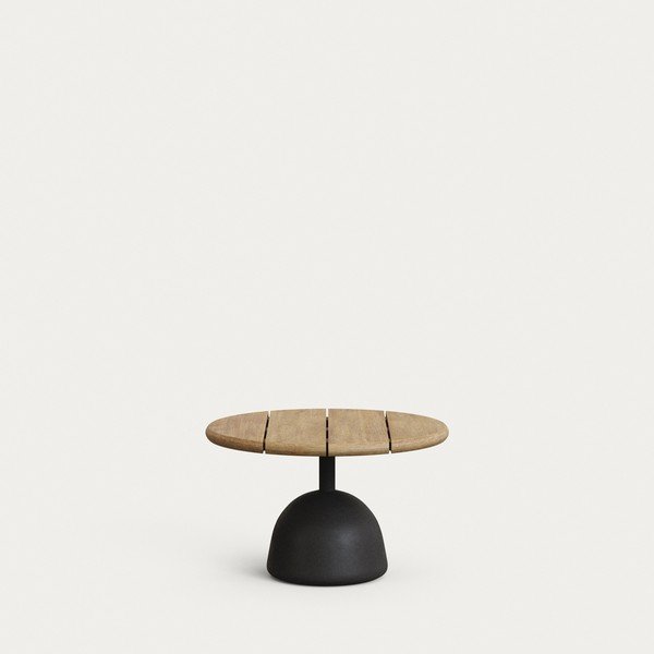 Kulatý zahradní konferenční stolek s deskou z akácie ø 55 cm Saura – Kave Home-image-1