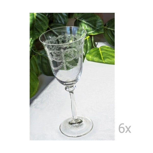 Sada 6 skleněných skleniček Floros, 250 ml