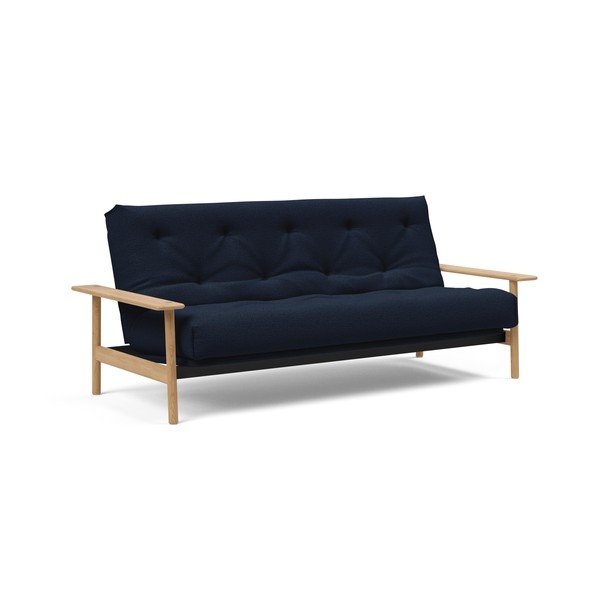 Tmavě modrá rozkládací pohovka Innovation Balder Elegant Mixed Dance Blue, 97 x 230 cm-image-3