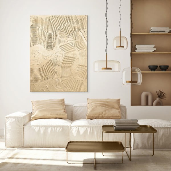 Ručně malovaný obraz 88x118 cm Metallic Champagne – Malerifabrikken-image-1