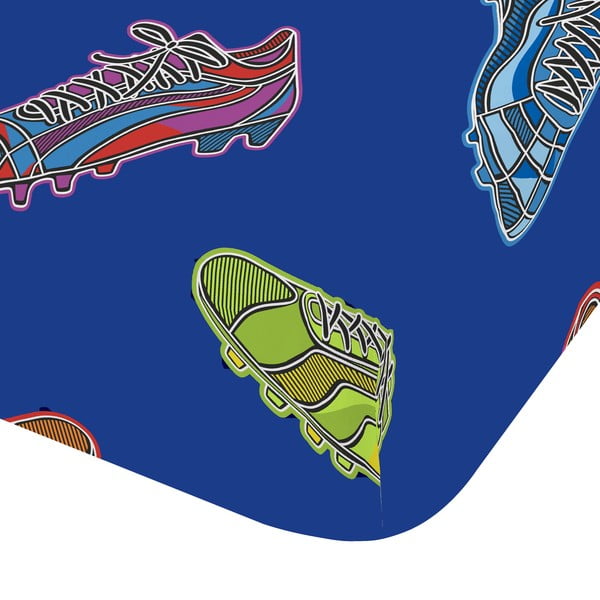 Modré napínací dětské prostěradlo na jednolůžko 90x190 cm Bright Football – Catherine Lansfield