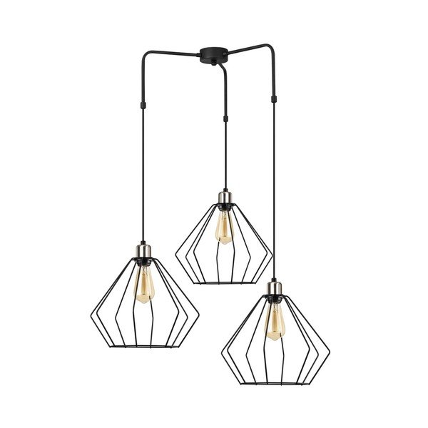 Černé kovové závěsné svítidlo Opviq lights Fedros-image-3