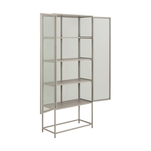 Šedá vitrína 77x186x35 cm Seaford – Actona-image-4