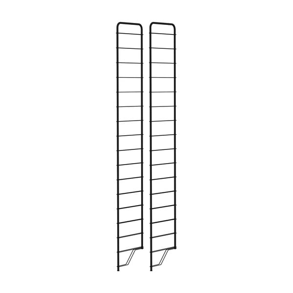 Černé kovové konzole 2 ks 34x204 cm Dakota - Tenzo