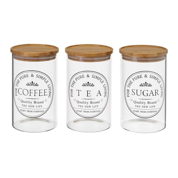 Skleněné dózy v sadě 3 ks – Casa Selección