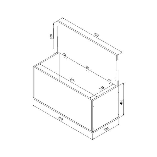 Hnědá úložná truhla Symbiosis Knight-image-2