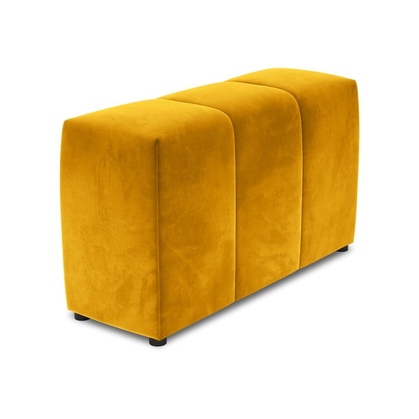Žlutá sametová opěrka k modulární pohovce Rome Velvet - Cosmopolitan Design