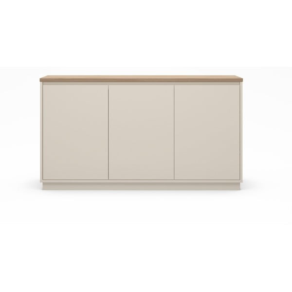 Béžová komoda v dekoru dubu 152x84x40 cm Loreta – Marckeric