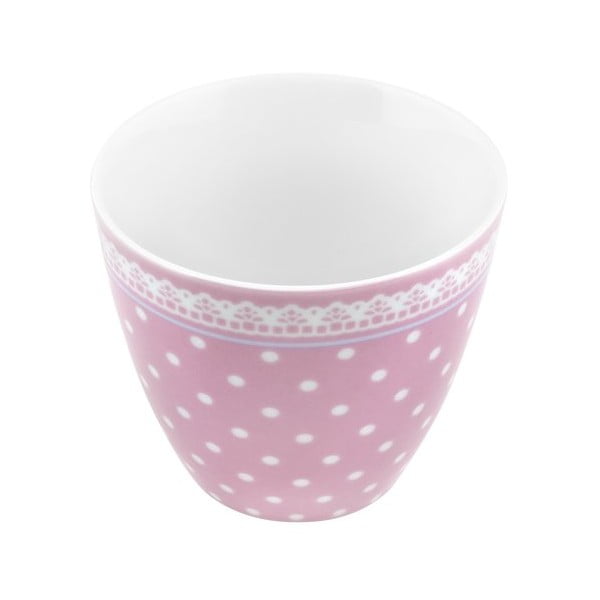 Porcelánový šálek Dots, růžový 4 ks