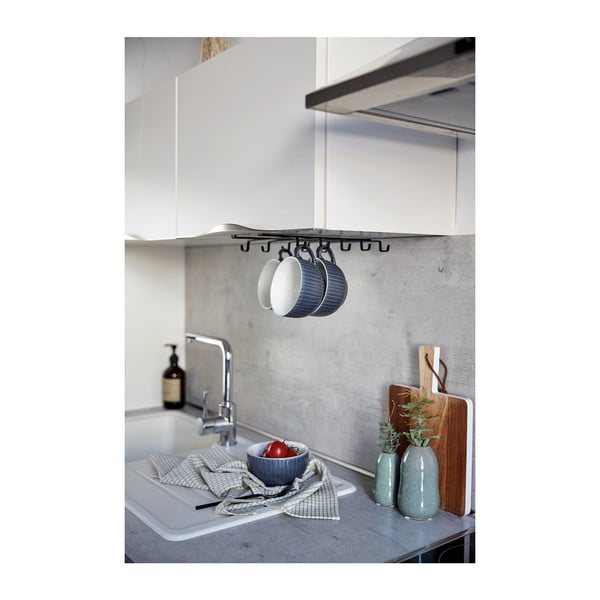 Černý dvouřadý věšák pod poličku na 8 hrnků Wenko-image-3