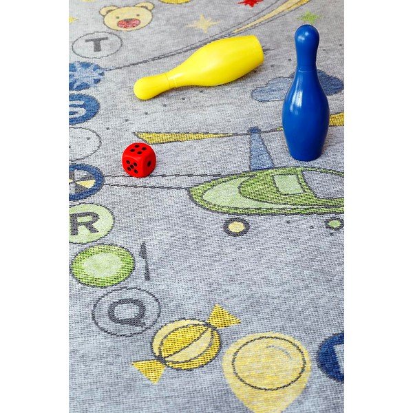 Šedý oboustranný dětský koberec Narma Tähemaa, 160 x 230 cm-image-3