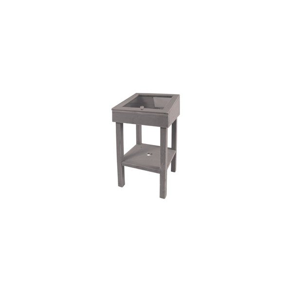 Šedý stolek s vitrínkou Esschert Design Farma-image-1
