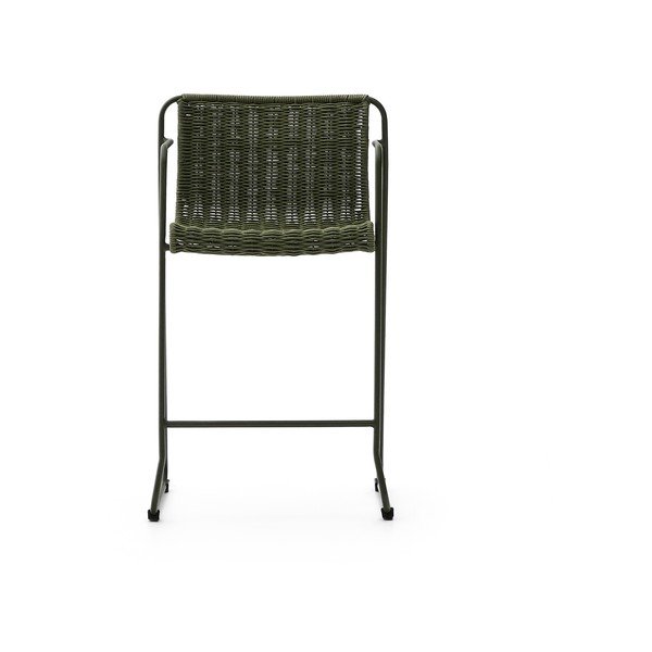 Zelená kovová zahradní barová židle Maurina – Kave Home-image-2