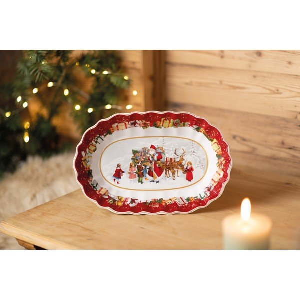 Porcelánový servírovací talíř s vánočním motivem Villeroy & Boch, 30 x 19,8 cm-image-1