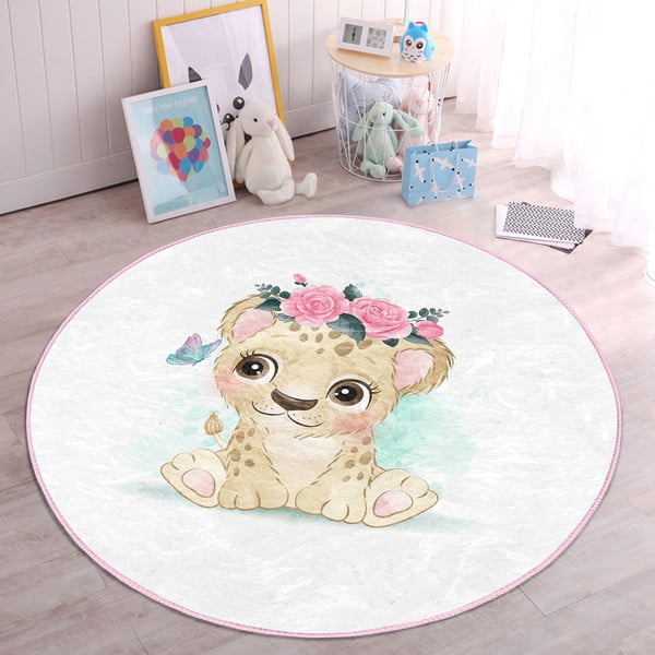 Bílý dětský koberec ø 100 cm Comfort – Mila Home-image-2