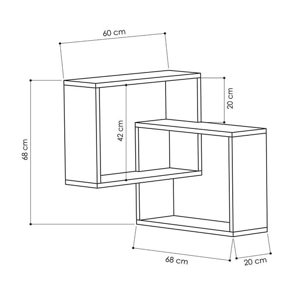 Bílá rohová nástěnná police Homitis Ring-image-2