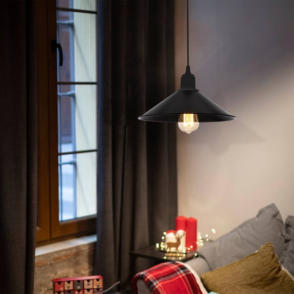 Černé kovové stropní svítidlo ø 30 cm – Squid Lighting-image-1