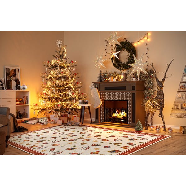 Červený koberec s vánočním motivem 160x230 cm Red Christmas – Villeroy&Boch-image-1