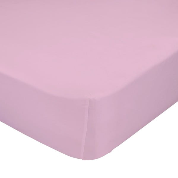 Světle růžové elastické prostěradlo Happynois 90 x 200 cm