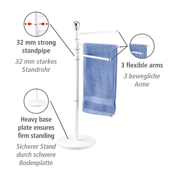 Bílý stojan na ručníky Wenko Exclusive-image-4