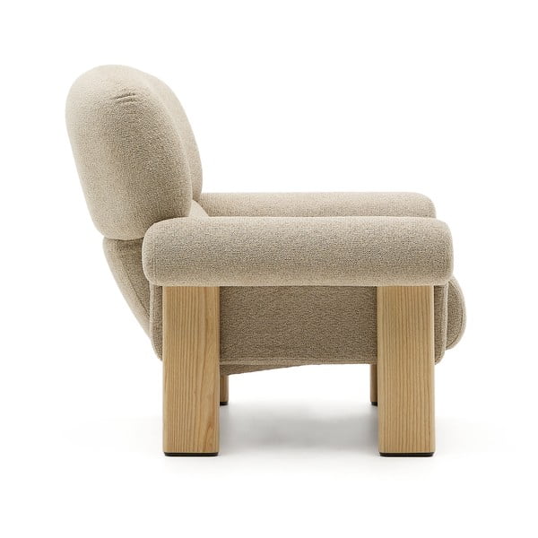 Béžové žinylkové křeslo Nema – Kave Home-image-2