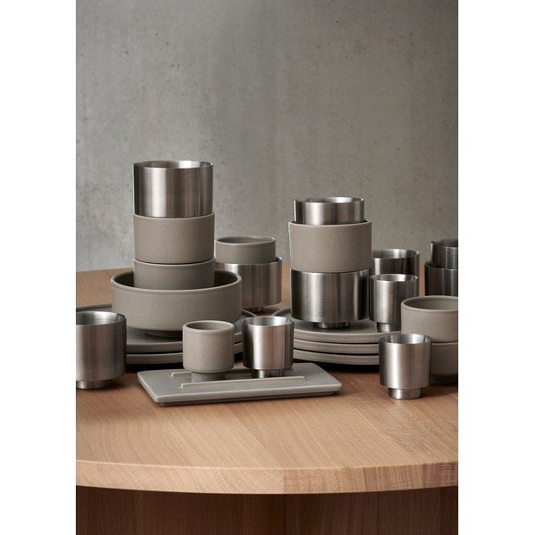 Dvoustěnné šálky v sadě 2 ks z nerezové oceli ve stříbrné barvě Makoto Steel – Blomus-image-1
