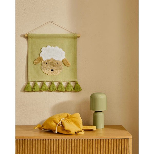 Zelená stolní lampa s kovovým stínidlem (výška 28 cm) Monze – Kave Home-image-2